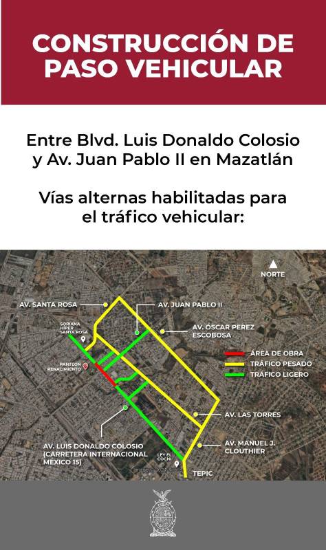 Estas son las rutas alternas por construcción del puente elevado en