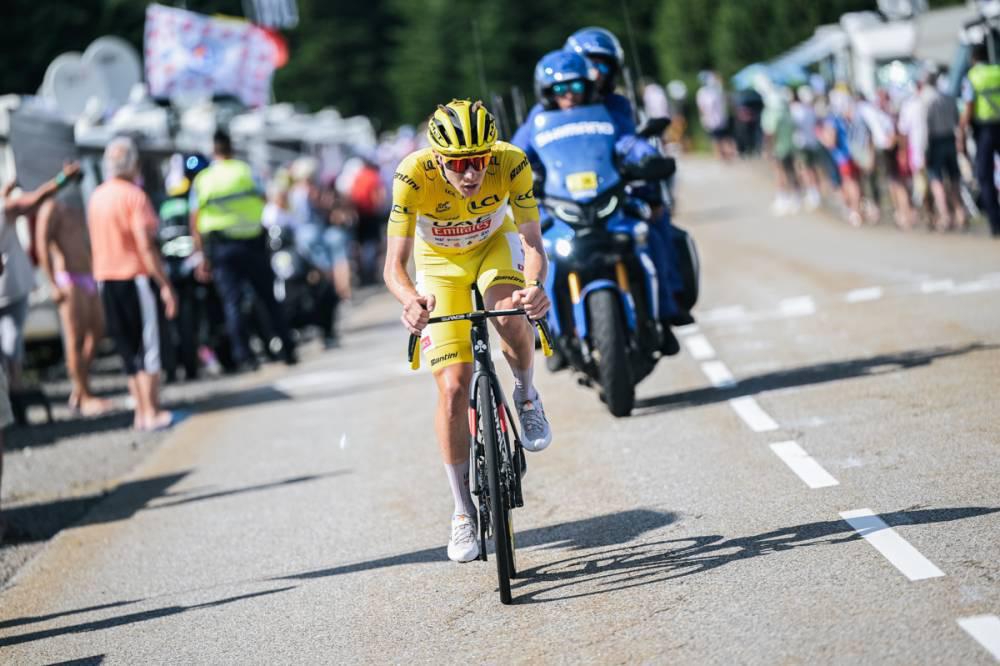 $!Tadej Pogacar decanta el Tour de Francia en Plateau de Beille