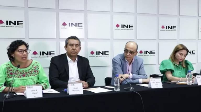 Conferencia de prensa del INE en la que se dio a conocer el presupuesto propuesto para las elecciones del próximo año.