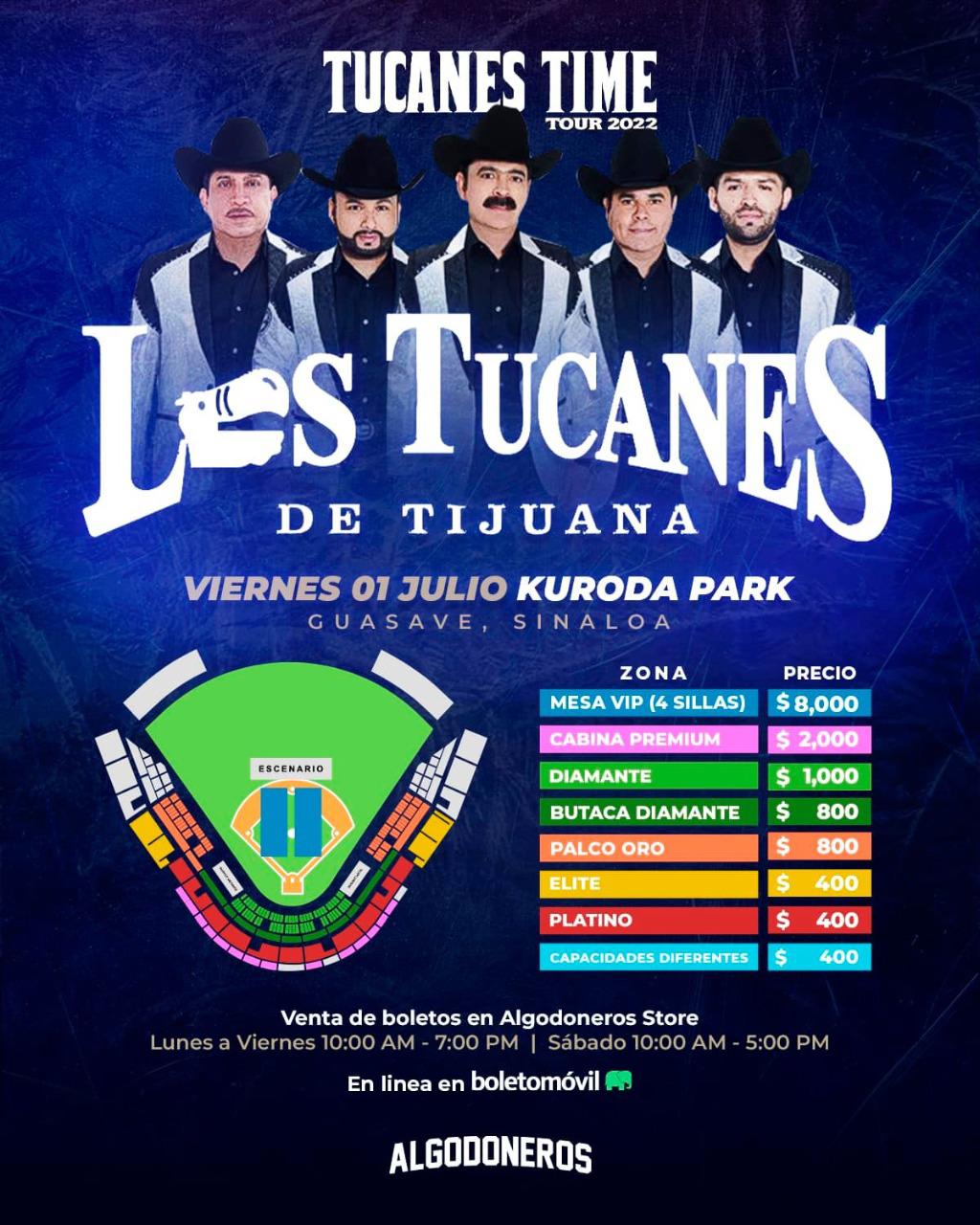 Los Tucanes de Tijuana llegarán con su Tucanes Time el 1 de julio a Guasave