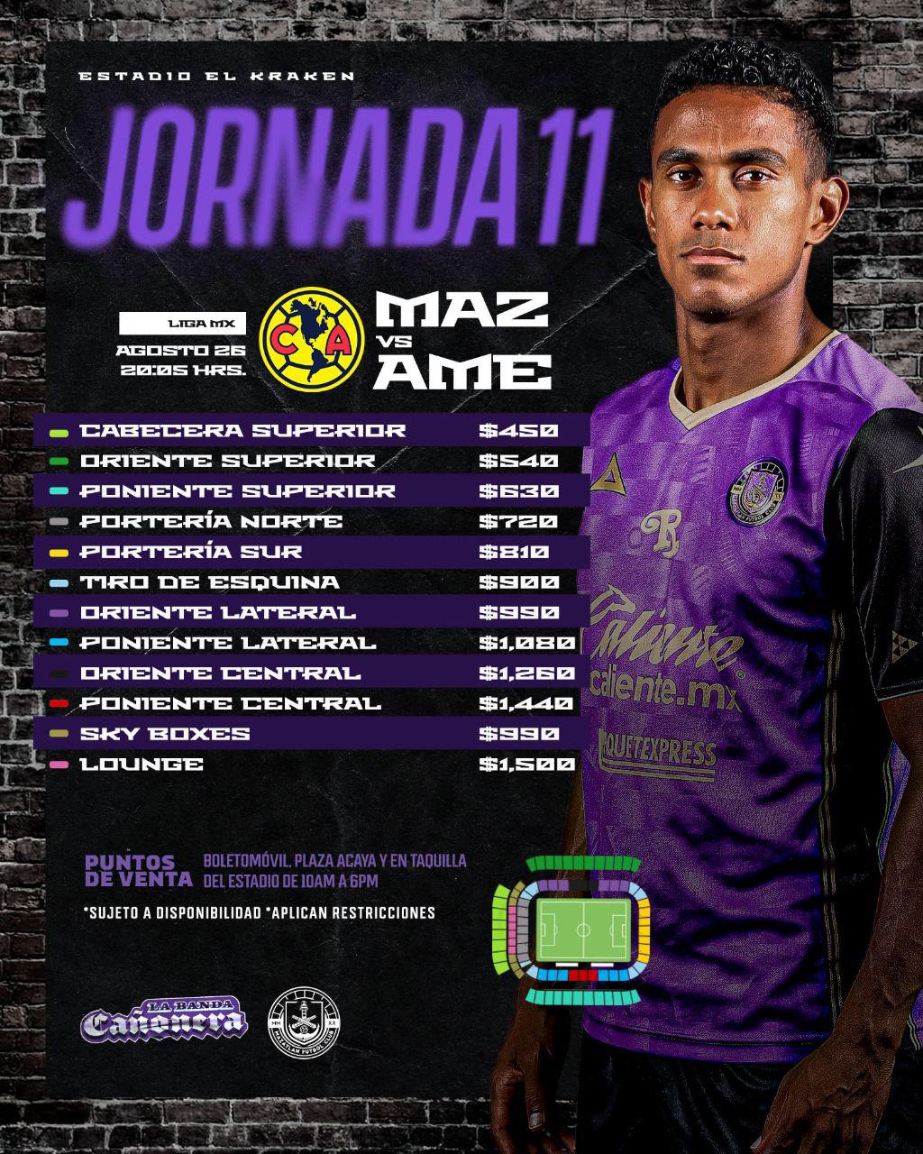 $!¿Quieres ver jugar al América? Mazatlán FC pone a la venta las entradas para su duelo ante las Águilas