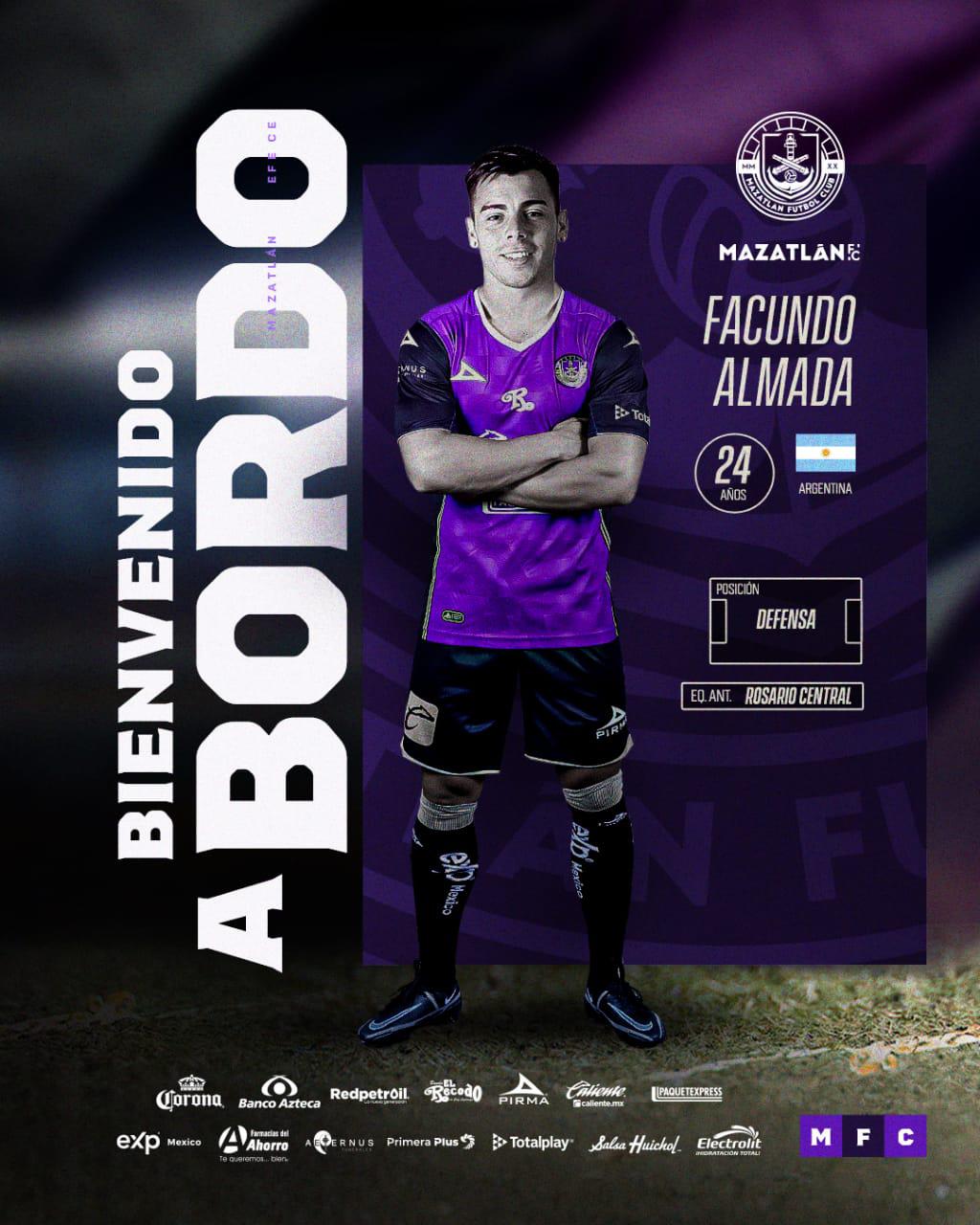 $!Facundo Almada llega a reforzar la defensa del Mazatlán FC