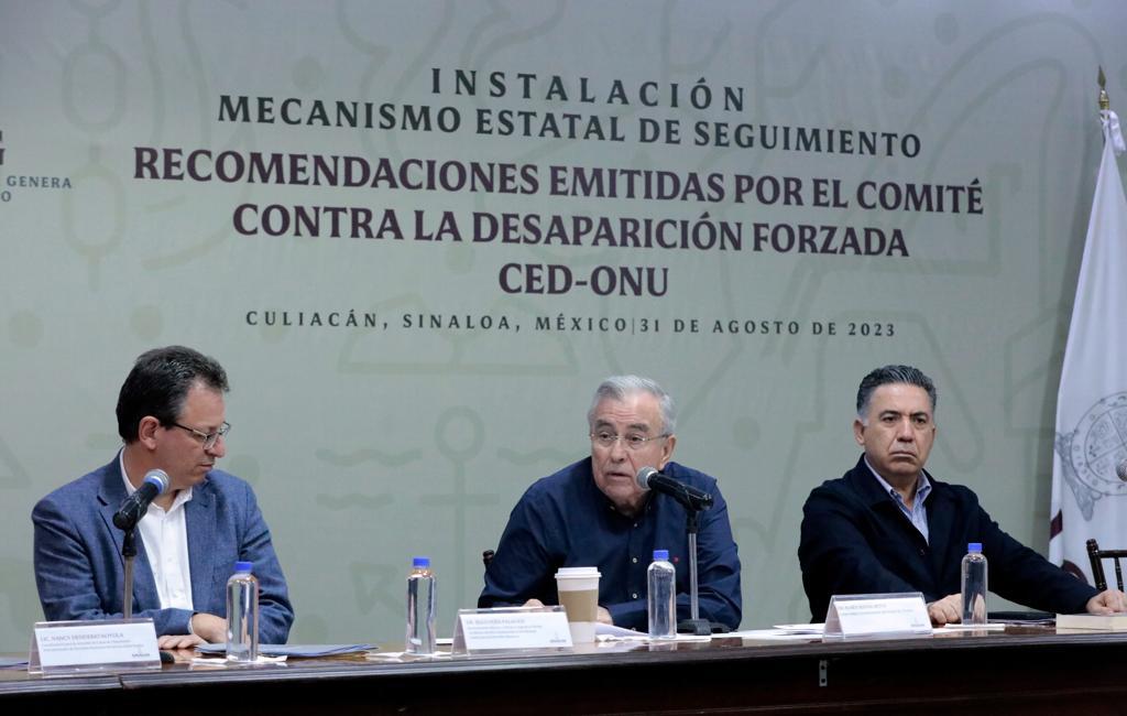 $!Instalan en Sinaloa mecanismo de seguimiento contra desaparición forzada