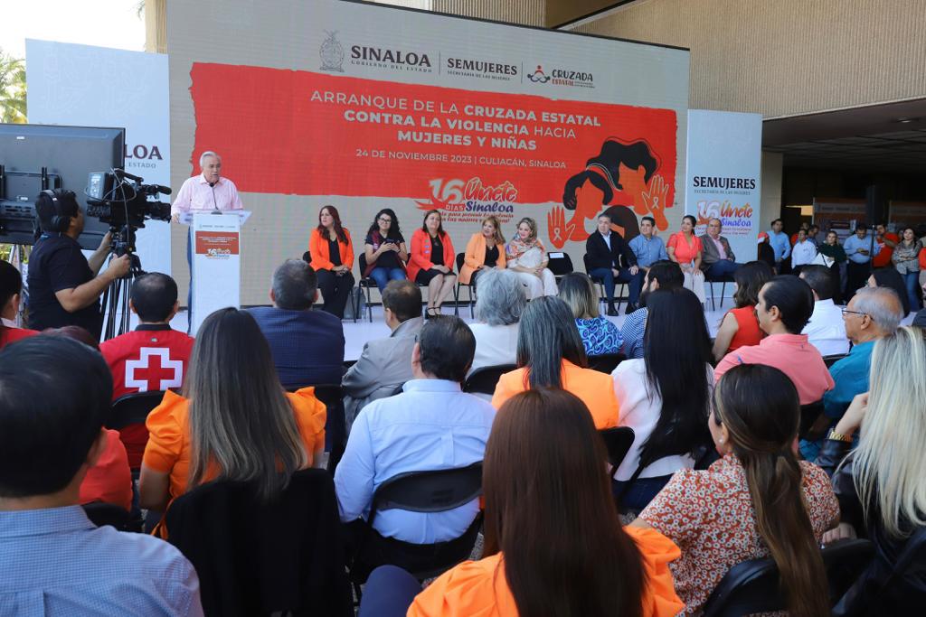 $!Inauguran Cruzada Estatal Contra la Violencia Hacia Mujeres y Niñas en Sinaloa