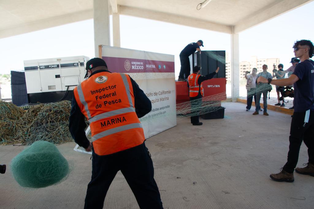 $!Inicia ampliación de ‘sembrado de bloques de concreto’ para proteger el santuario de la vaquita marina