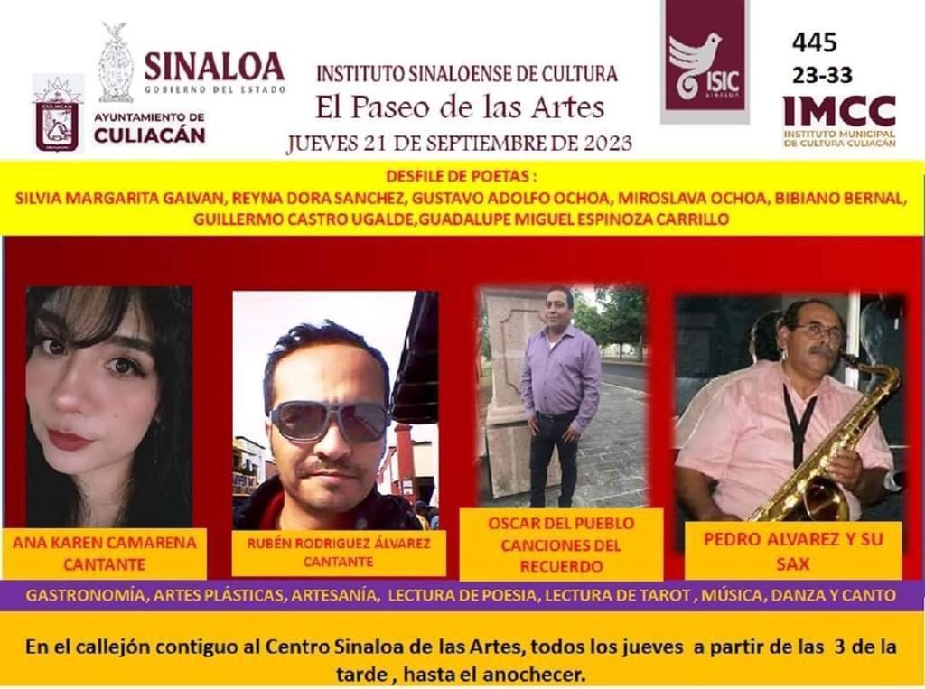 $!Esta es la cartelera para el jueves 21 de septiembre, por el Callejón Andrade.