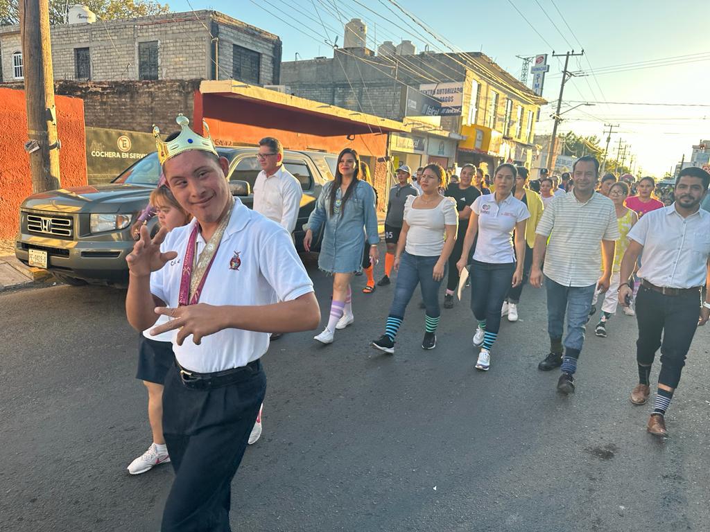 $!Marchan en Escuinapa por el Día del Síndrome de Down