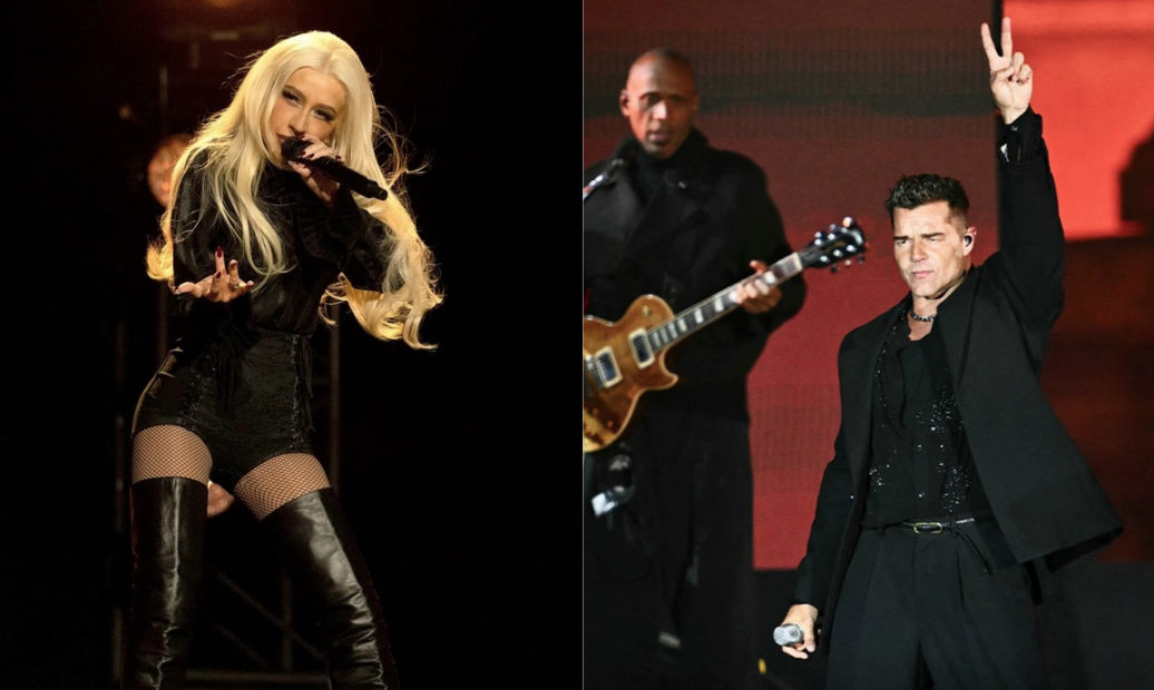 $!Christina Aguilera y Ricky Martin.