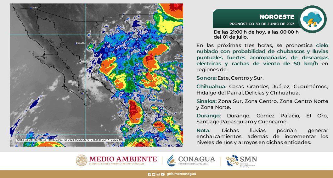 $!Prevén lluvias en Sinaloa para las primeras horas del sábado