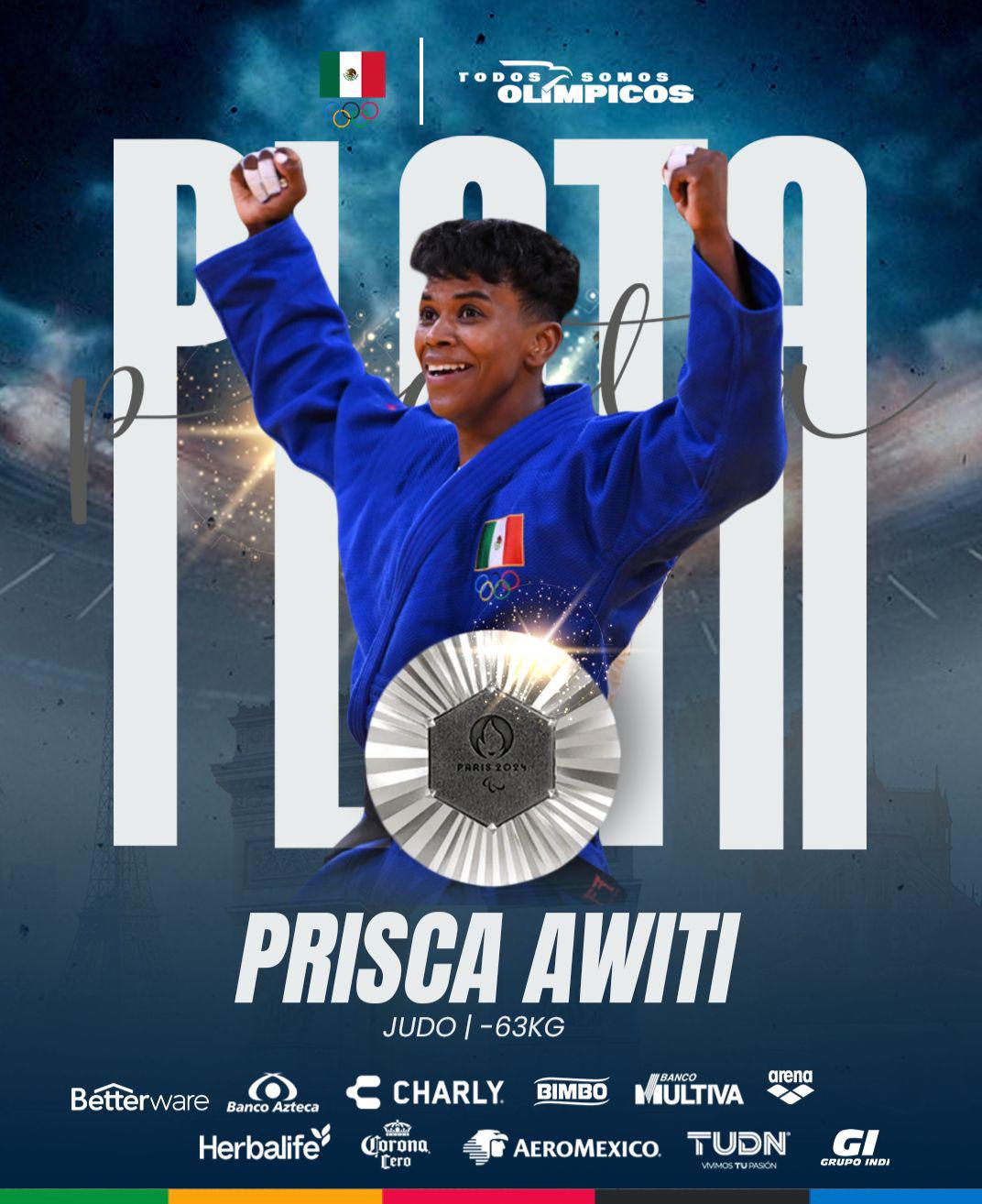 $!¡Llega la segunda medalla para México! Prisca Awiti consigue histórica presea en judo en París 2024