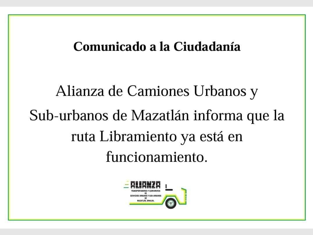 $!Reanuda Alianza ruta Libramiento a partir de este jueves