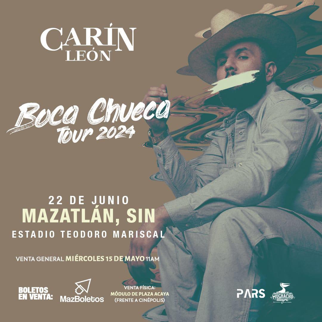 $!Llegará Carín León a Mazatlán con su ‘Boca Chueca Tour 2024’