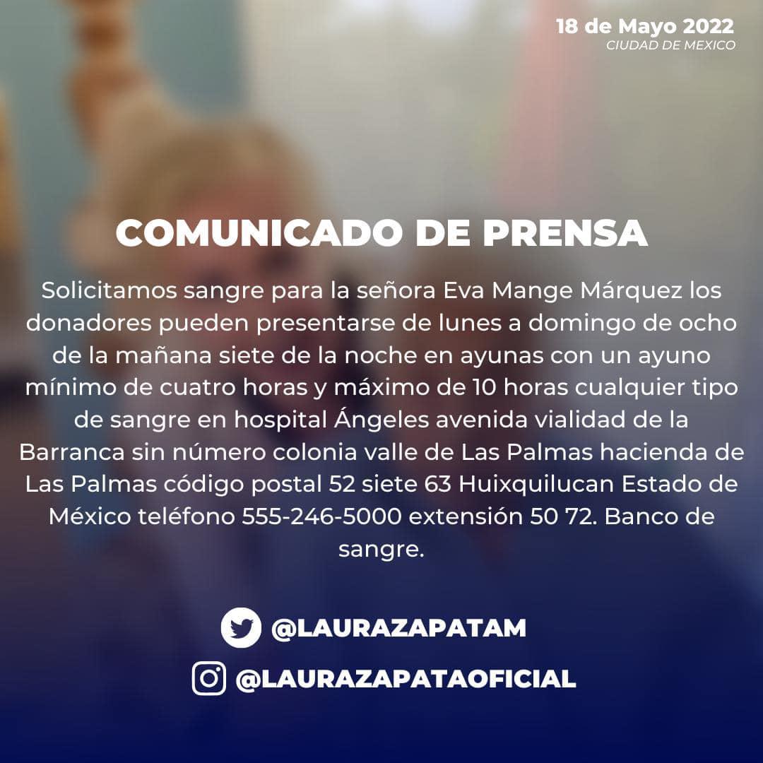 $!Hospitalizan a abuelita de Laura Zapata y Thalía; piden oraciones y donadores de sangre