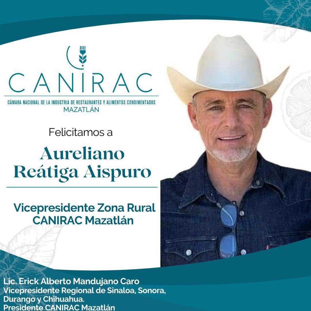 $!Nombran a Aureliano Reátiga Aispuro vicepresidente de Canirac en Zona Rural