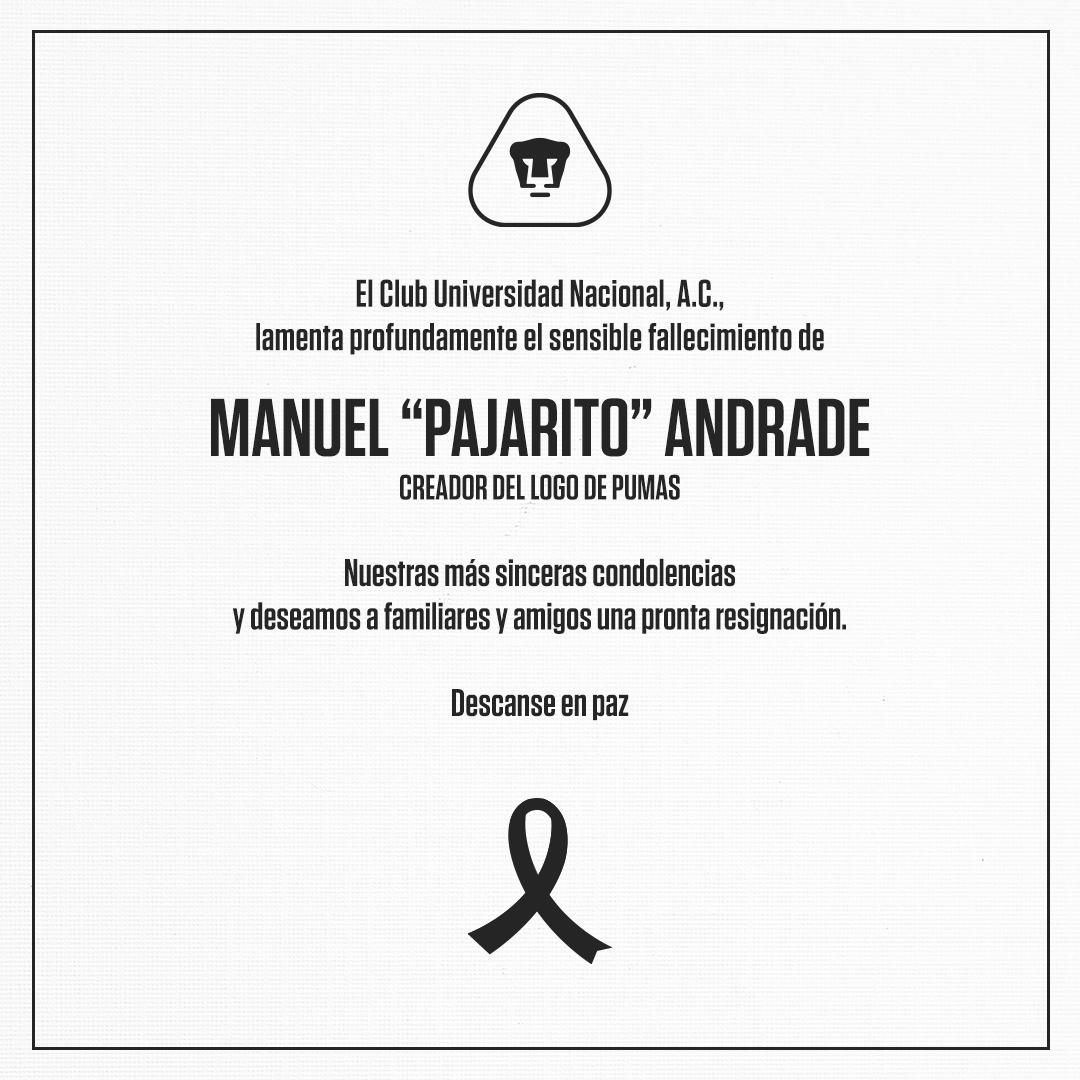 $!Fallece Manuel 'Pajarito' Andrade, creador del logo de Pumas UNAM