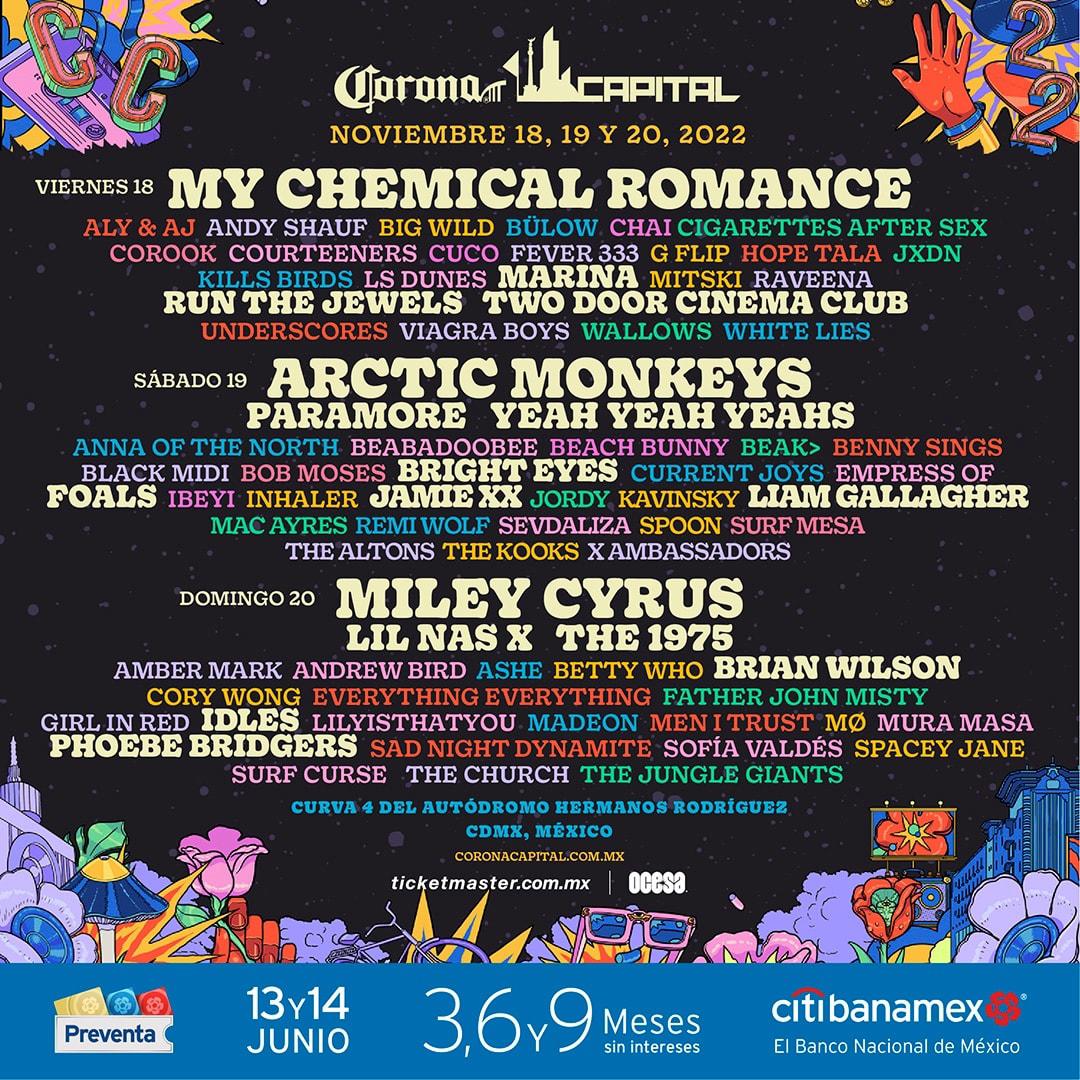 $!Presenta Corona Capital 2022 el cartel oficial de grupos invitados al festival