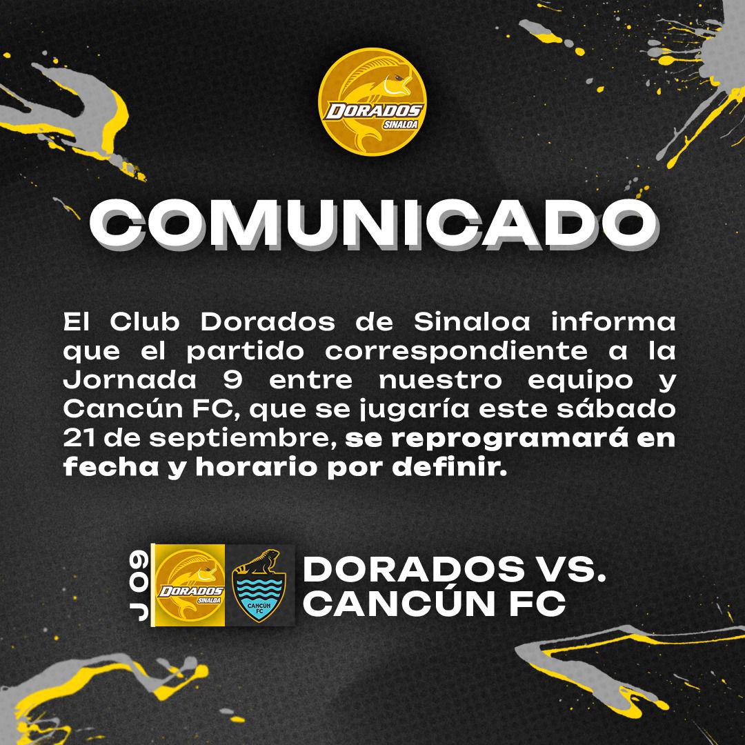 $!Reprograman duelo entre Dorados y Cancún FC en Culiacán ante hechos de violencia