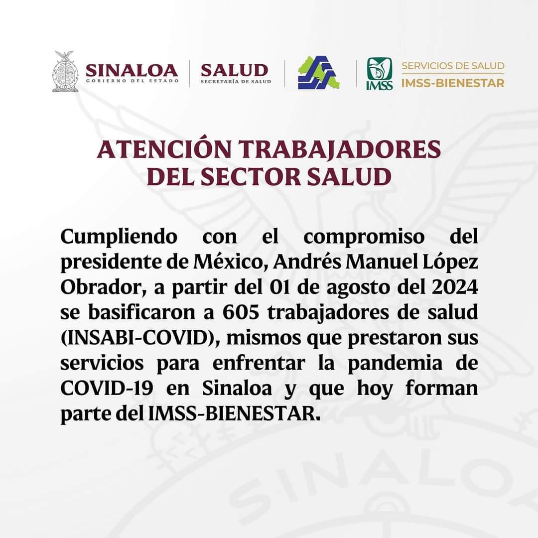 $!En Sinaloa basifican a 605 trabajadores de salud que combatieron la pandemia