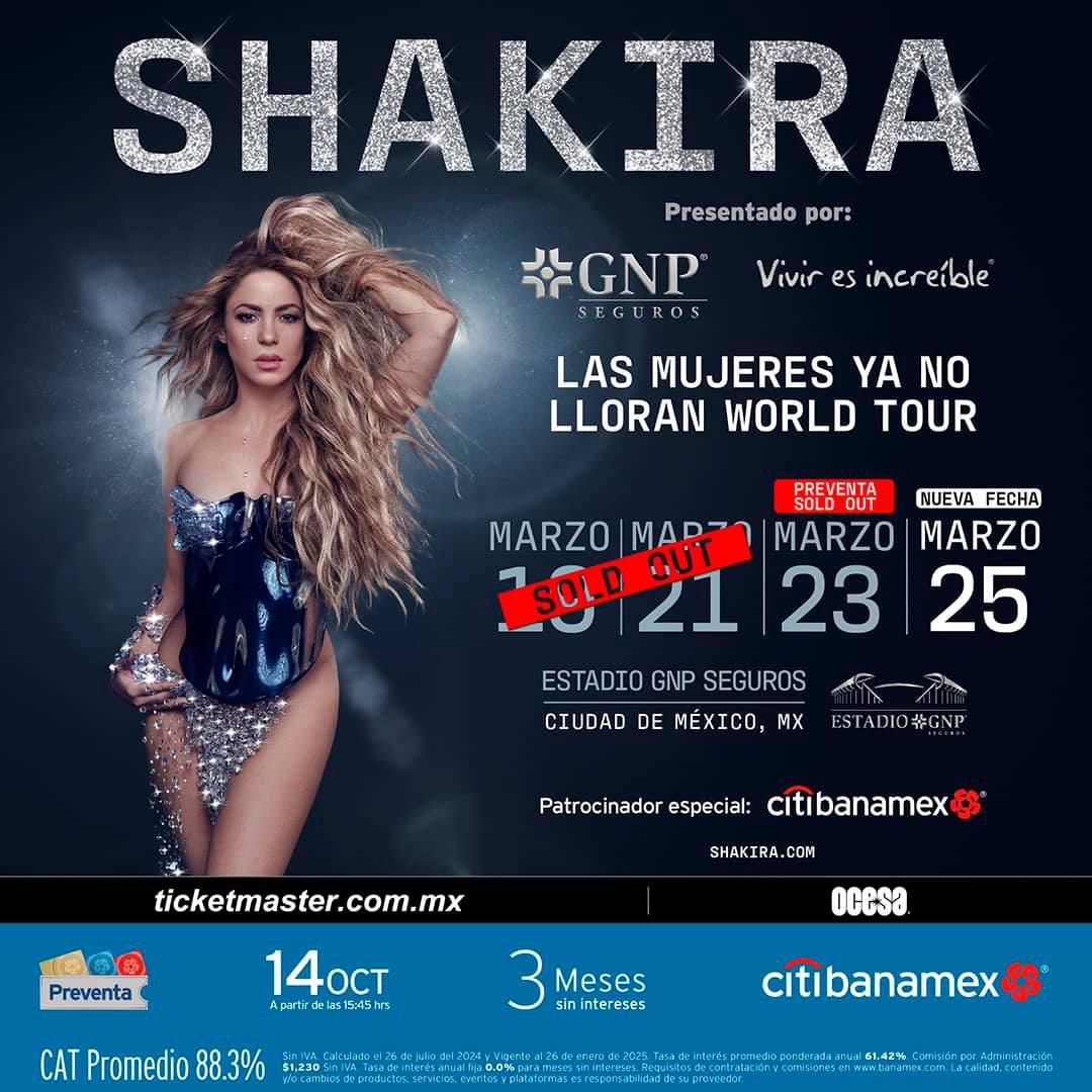 $!Anuncia Shakira cuarta fecha en la Ciudad de México