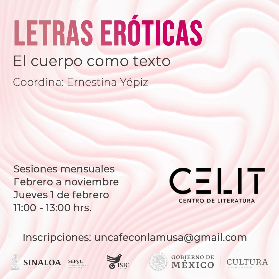 $!Invitan al taller Letras eróticas: el cuerpo como texto