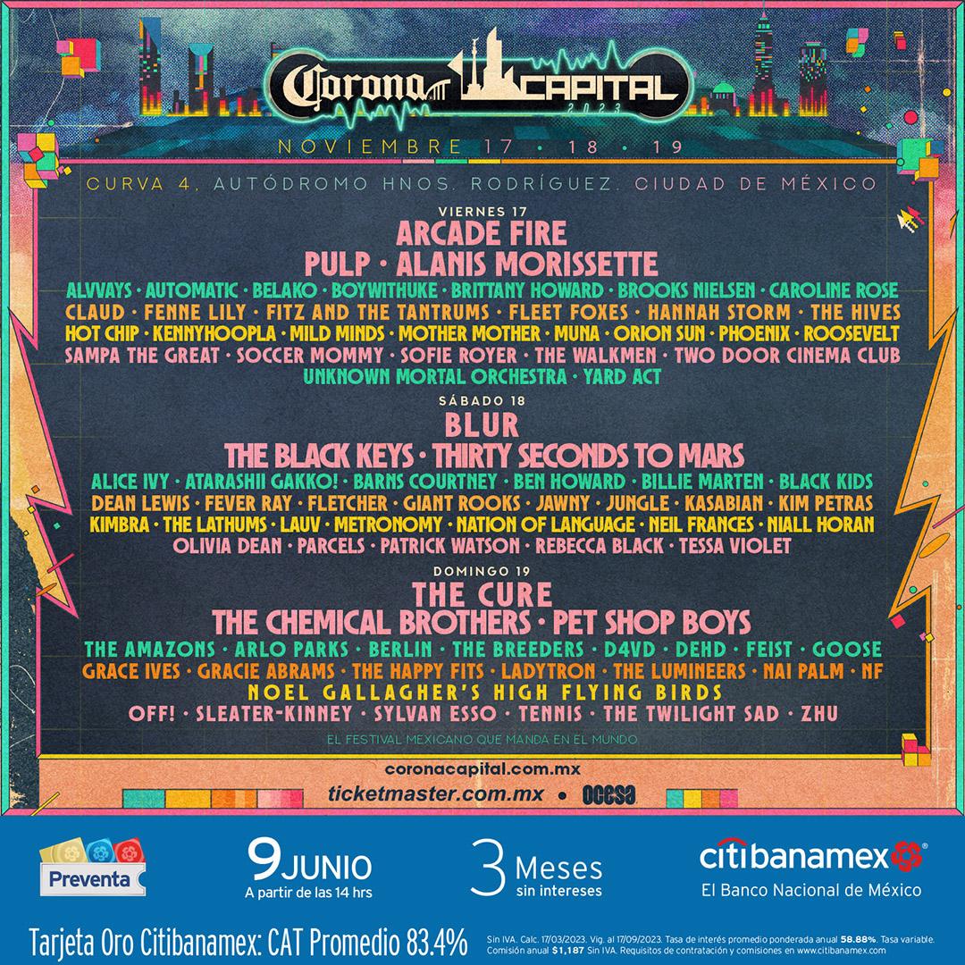 $!Inicia el 9 de junio la preventa para el festival de música del ‘Corona Capital 2023’