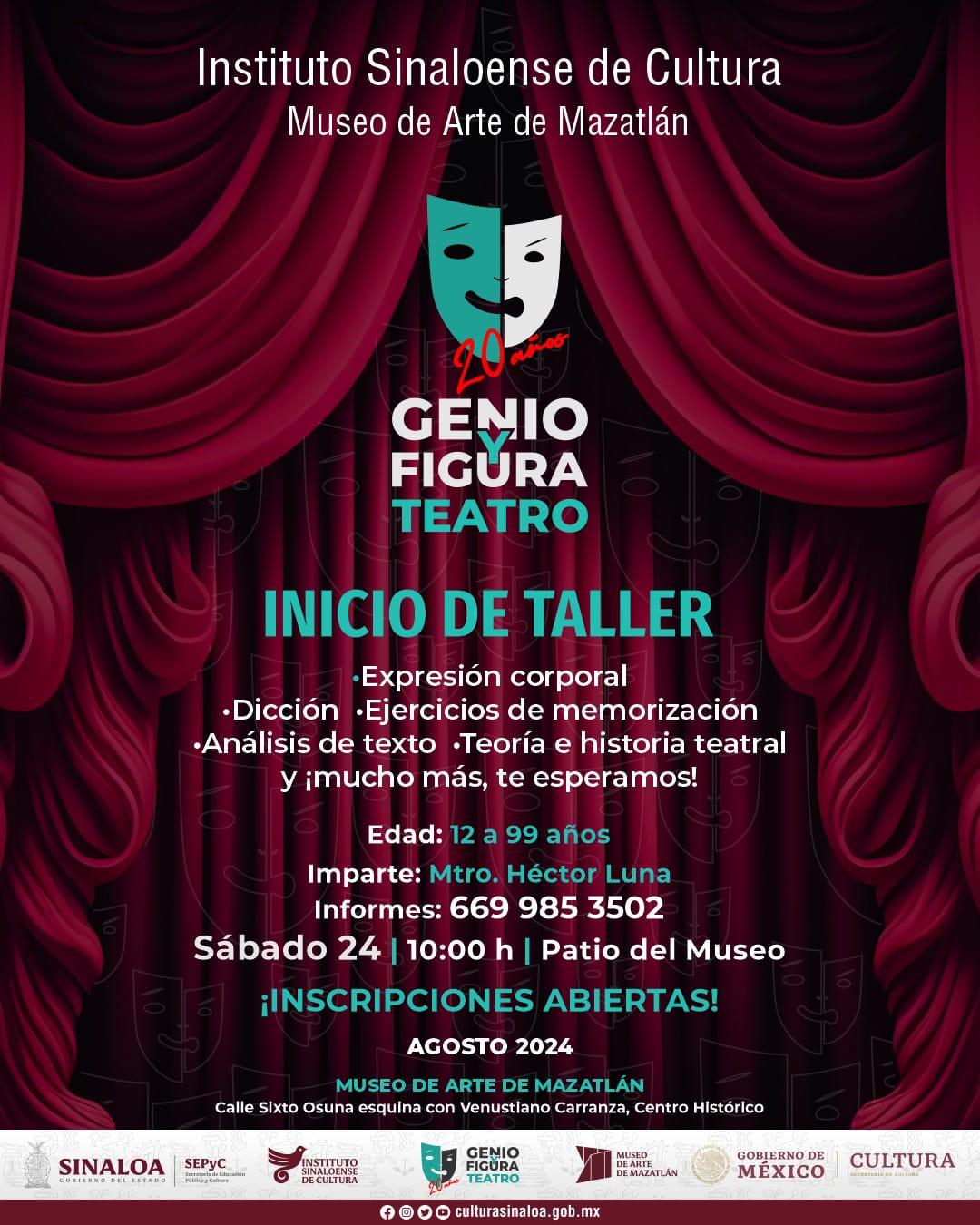 $!Invitan a formar parte del grupo de teatro Genio y Figura, en Mazatlán