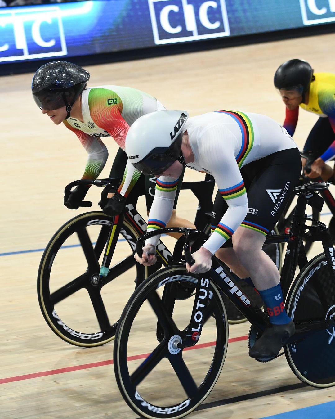 $!Luz Daniela Gaxiola compite en las últimas jornadas de la Liga de Campeones de Ciclismo de Pista 2024