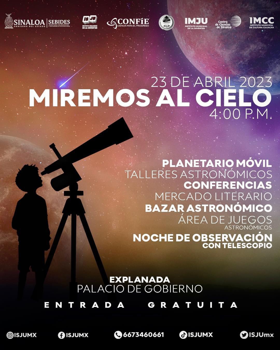 $!¿Sabes qué pasará en el cielo este domingo?; lleva tu telescopio a Palacio de Gobierno