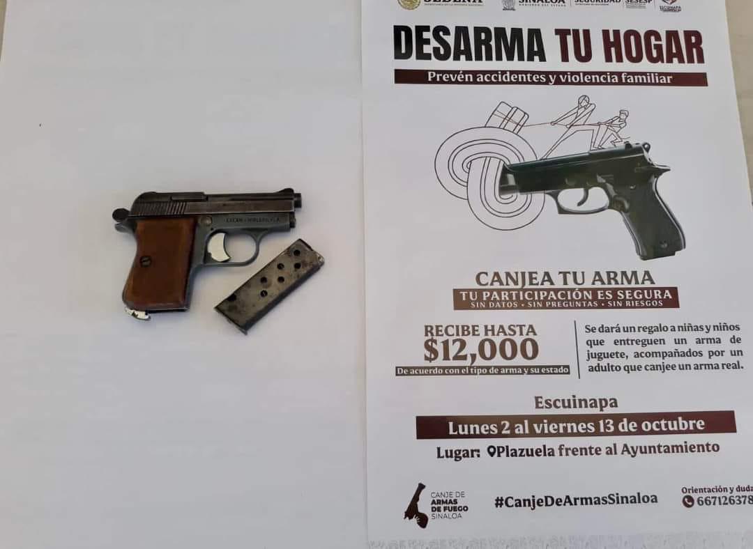 $!Termina con 24 armas canjeadas desarme voluntario en Escuinapa