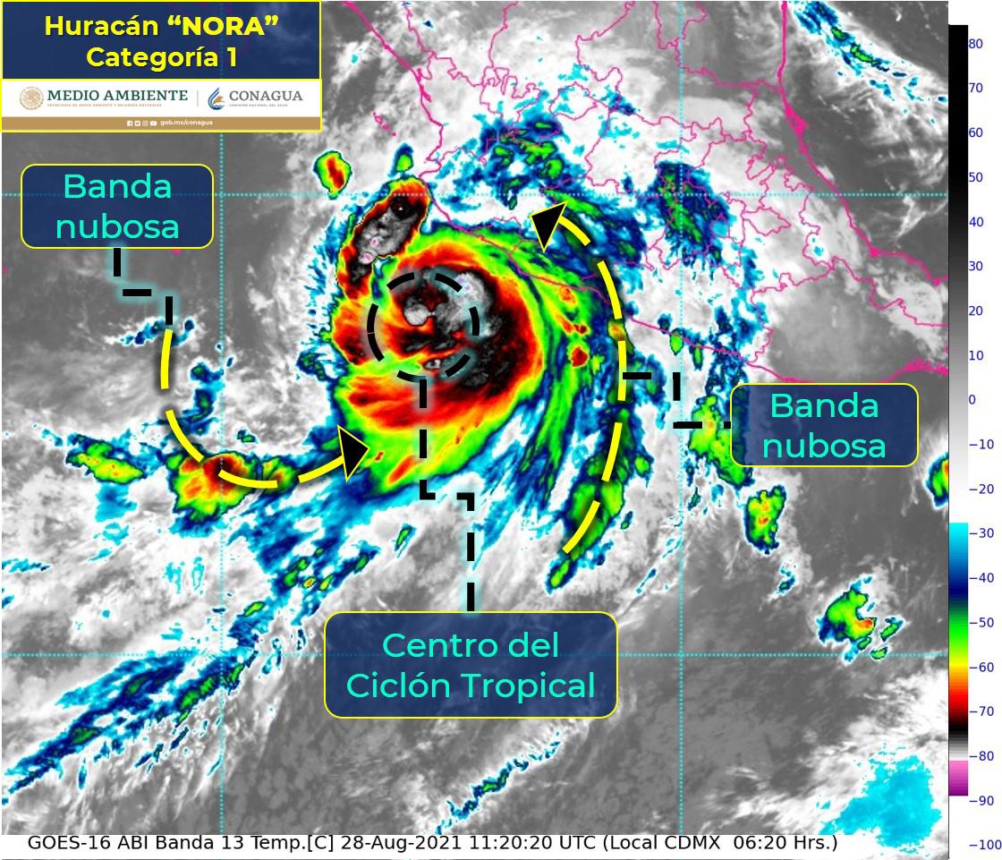 $!Huracán Nora cruzará frente a Mazatlán entre este domingo y el lunes