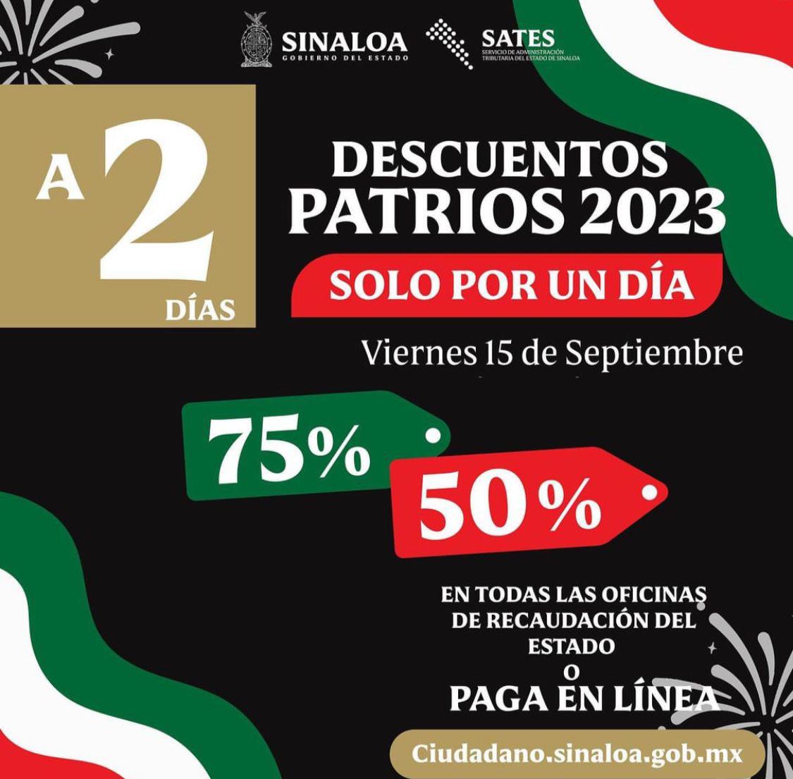 $!Otorga SATES Sinaloa descuentos patrios de hasta 75%