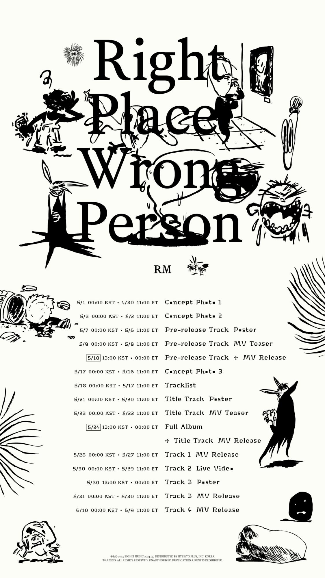 $!La agenda promocional de ‘Right place, wrong person’.