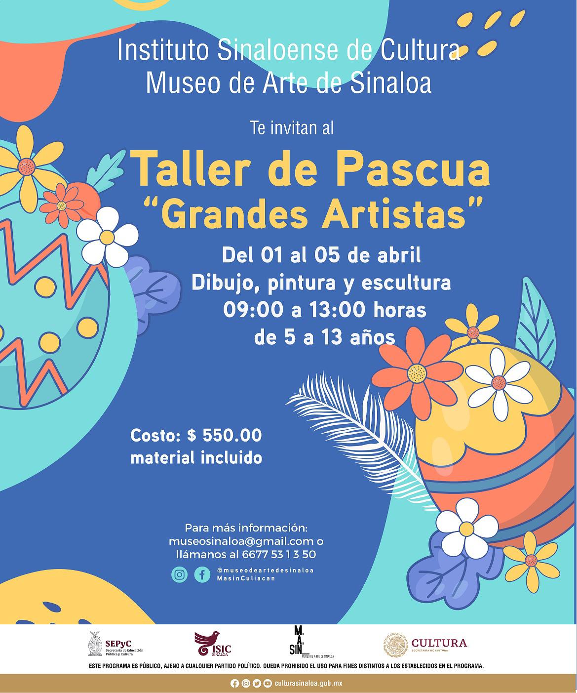 $!Invita el Museo de Arte de Sinaloa al Taller de Pascua