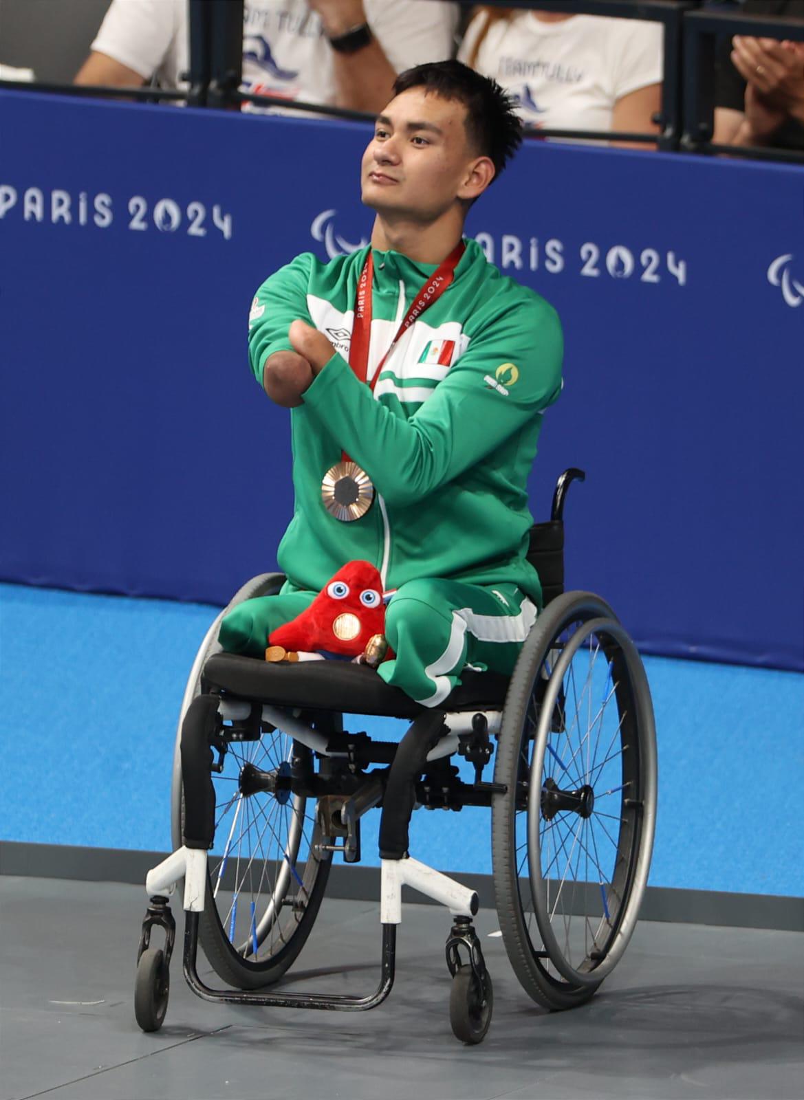 $!Ángel Camacho da a México segunda medalla en paranatación de París 2024