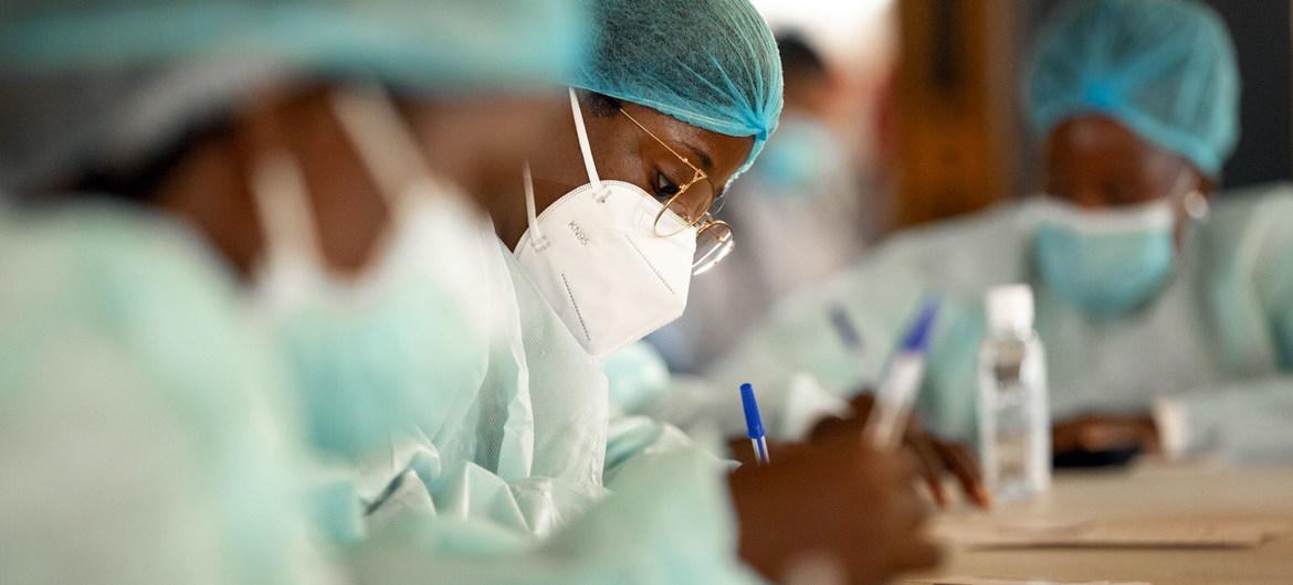 $!Un centro de vacunación contra el Covid-19 en Luanda, Angola.