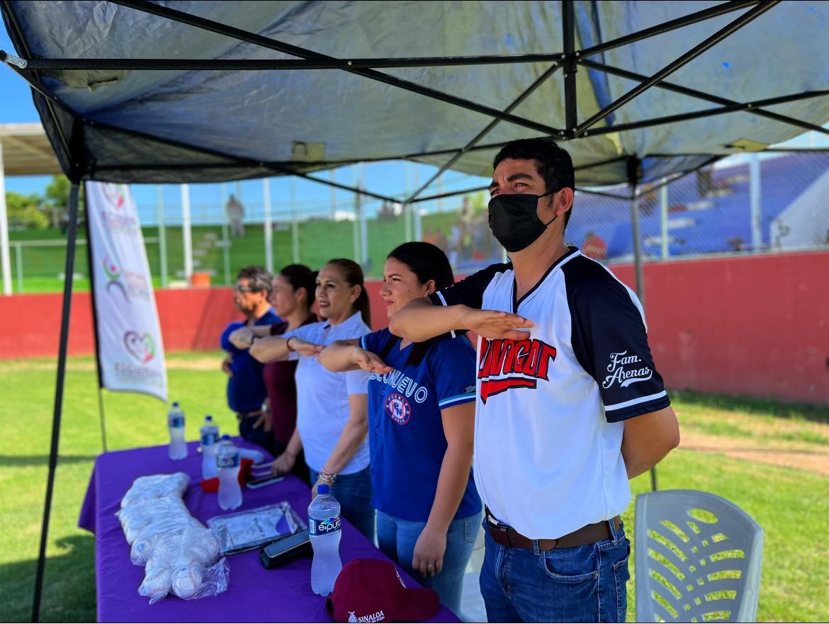 $!Inaugura Alcaldesa Liga de Béisbol Tercera Fuerza ‘Rafael Palomares Rodríguez’, en Escuinapa