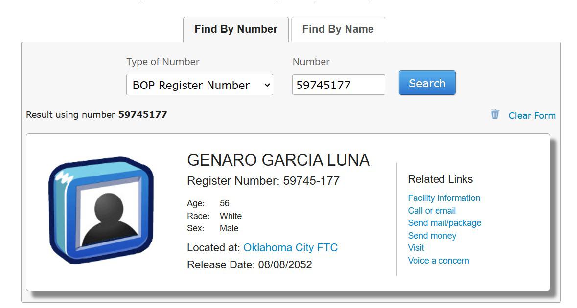 $!Genaro García Luna es trasladado a prisión federal de Oklahoma