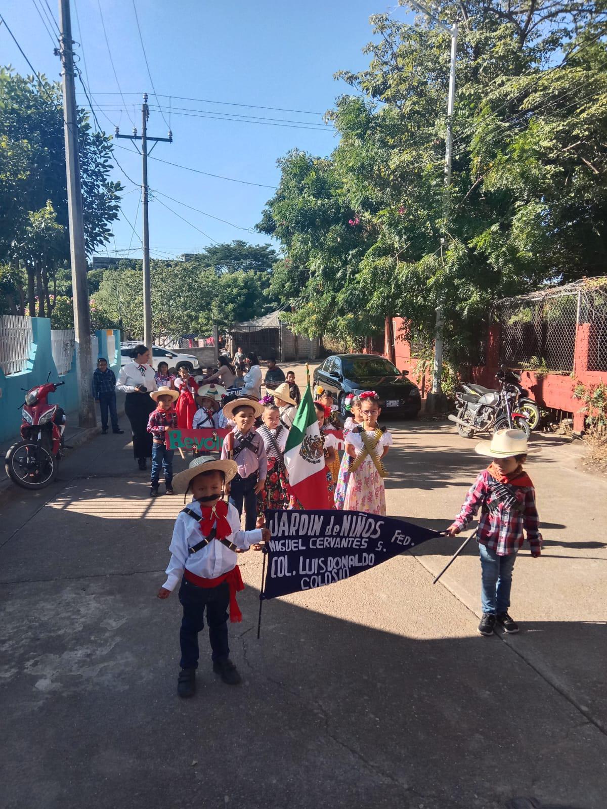 $!Planteles de la colonia Colosio en Rosario celebran la Revolución Mexicana