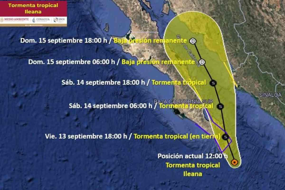 $!Tormenta tropical ‘Ileana’ provoca inundaciones en Baja California Sur; activan alerta naranja