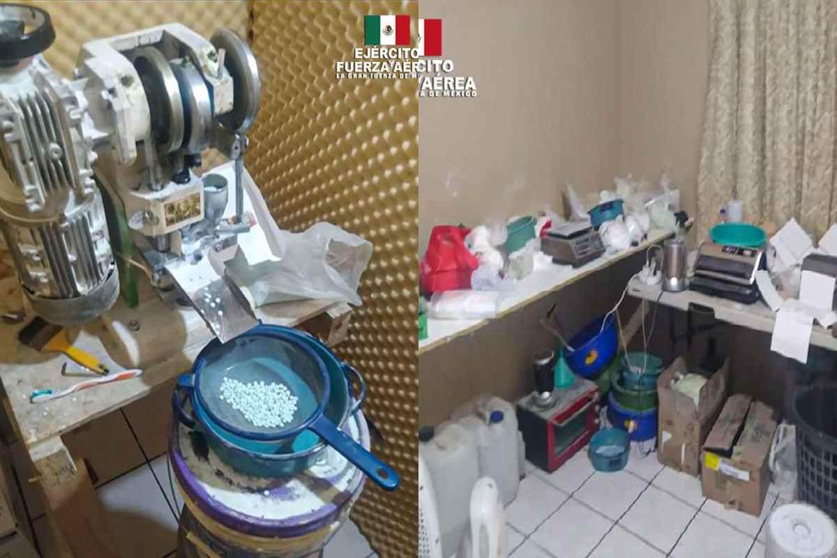 $!En seis años, autoridades en México detectaron más de 2 mil laboratorios para producir drogas, incluyendo 26 de fentanilo