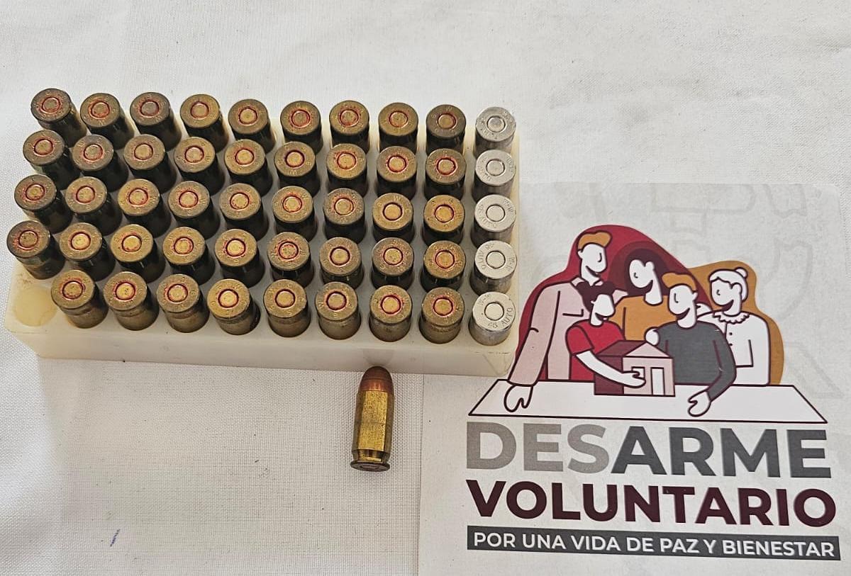 $!’Desarme voluntario’ cierra semana con 11 armas y una granada mortero el pasado viernes