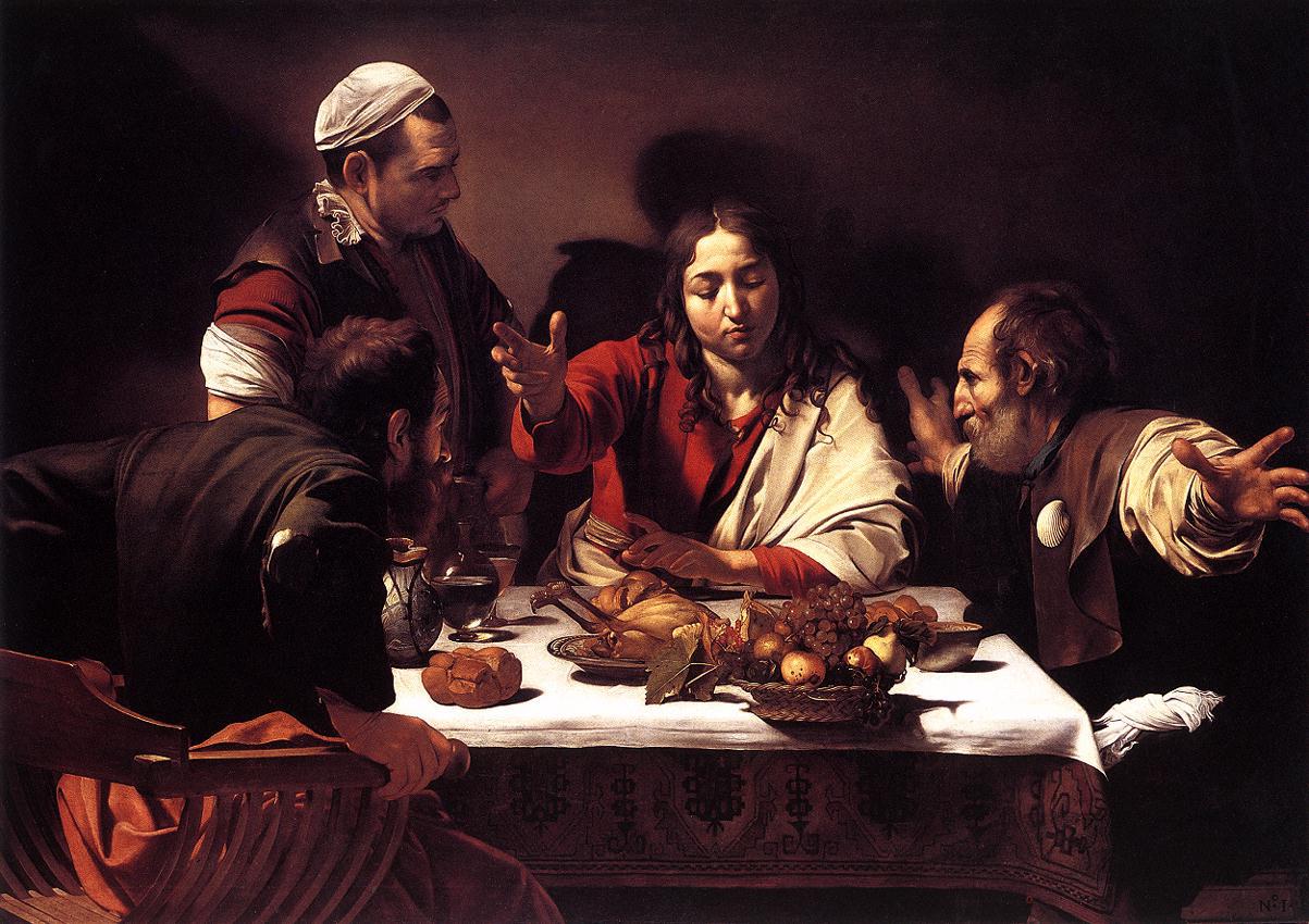 $!Caravaggio, Los Discípulos de Emaús, 1601.