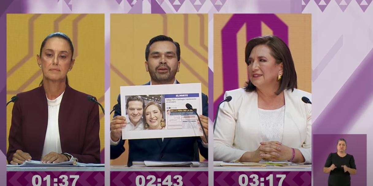 $!Claudia Sheinbaum, Xóchitl Gálvez y Álvarez Máynez se enfrentan cara a cara en primer Debate Presidencial