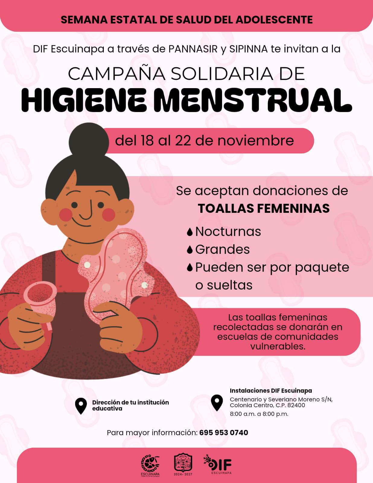 $!Lanza DIF Escuinapa iniciativa educativa sobre la menstruación para niñas y adolescentes