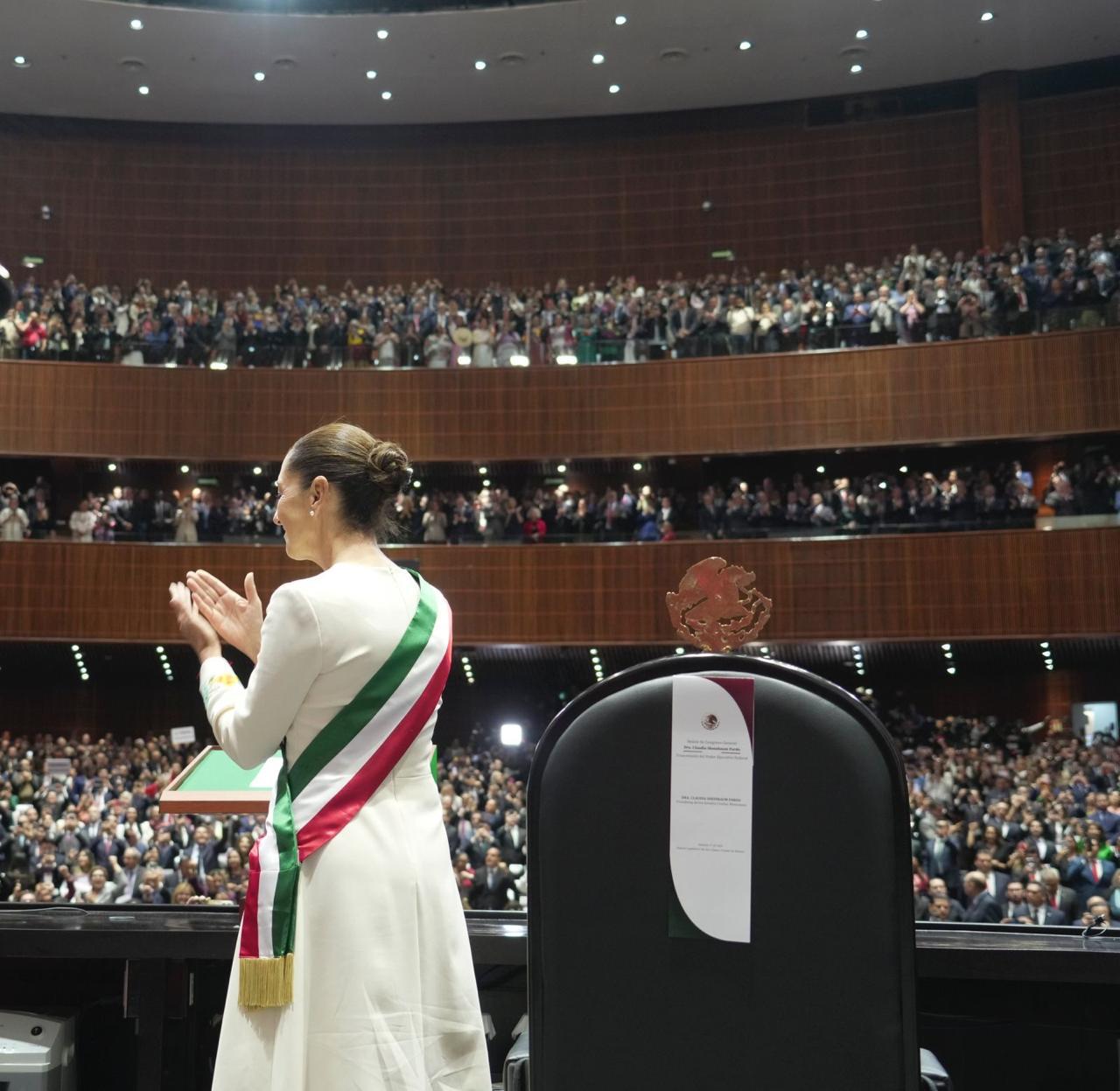 $!’Es tiempo de mujeres’, dice Claudia Sheinbaum en su primer discurso