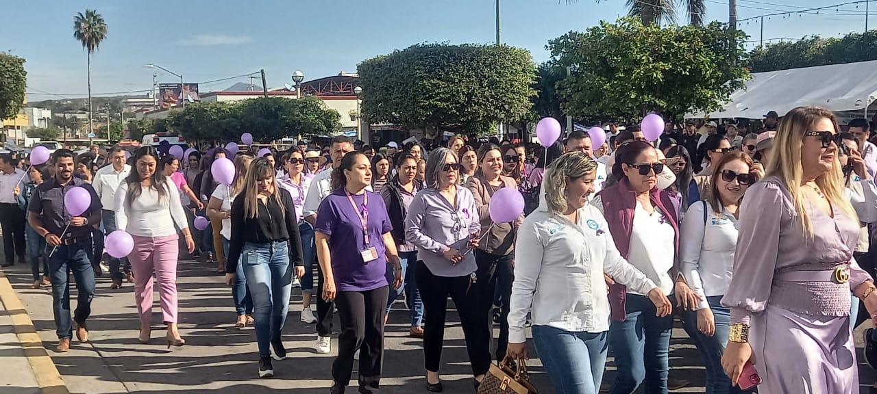 $!Marchan DIF e IMMUJER con estudiantes de Preparatoria de Escuinapa