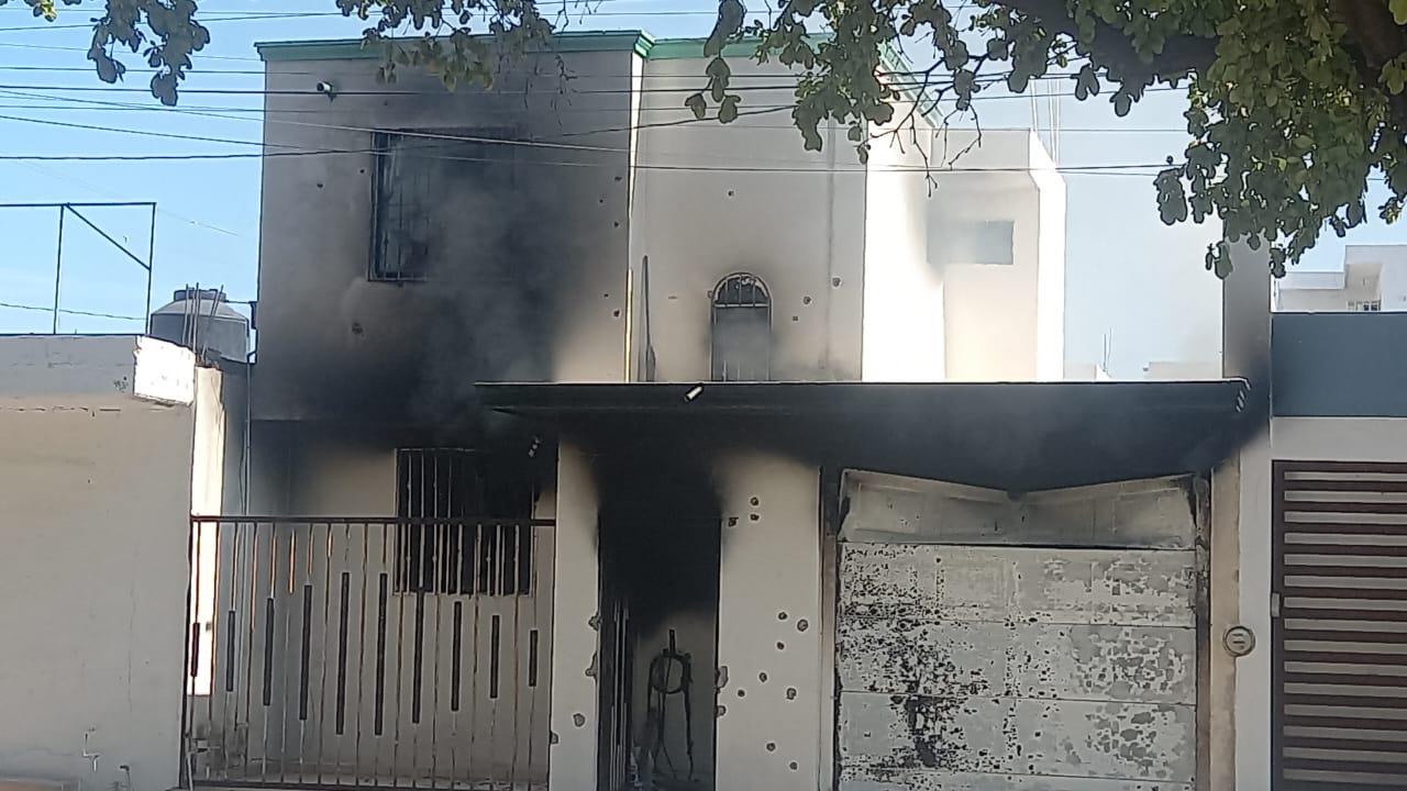 $!Incendian y balean casa en Villa Satélite, en Culiacán