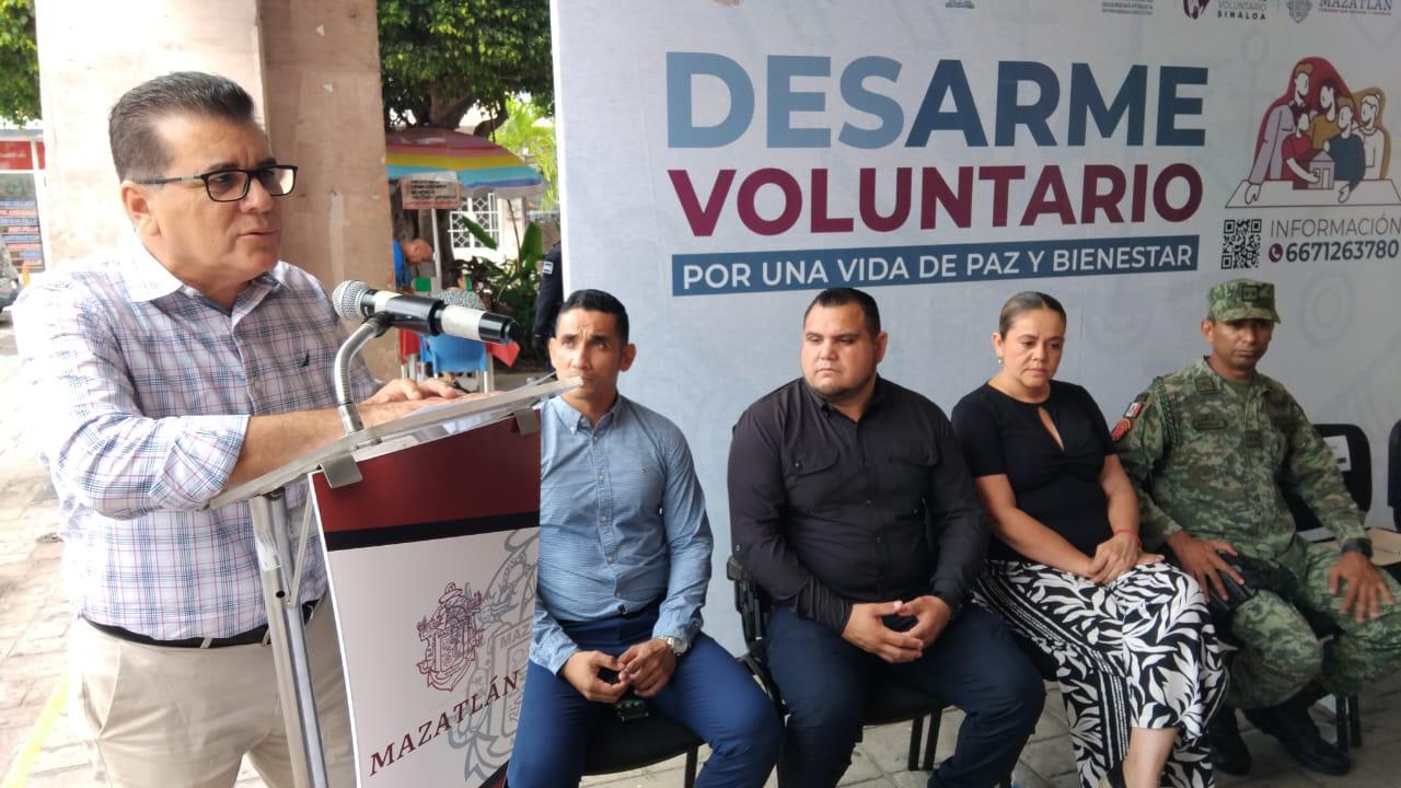 $!Arranca programa de Desarme Voluntario por una vida de paz y bienestar en Mazatlán