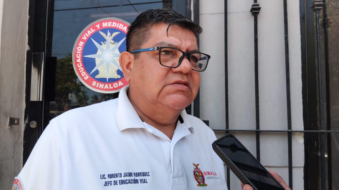 $!Roberto Jaime Rodríguez, jefe del Departamento de Educación Vial en Mazatlán.