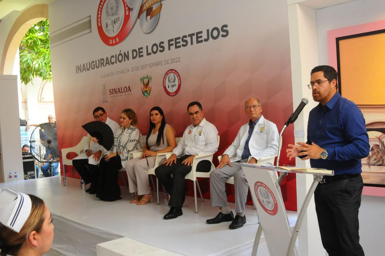 $!El Hospital Civil de Culiacán festeja su 90 aniversario y la UAS le refrenda su apoyo